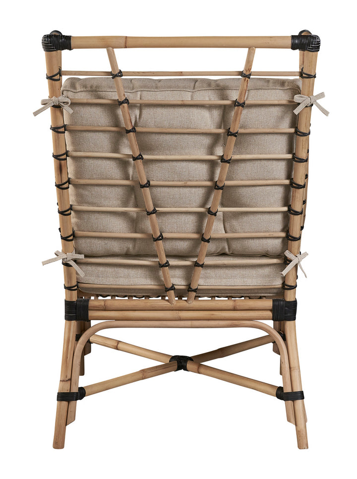 Golden Days Rattan Chair with Leather Bindings
